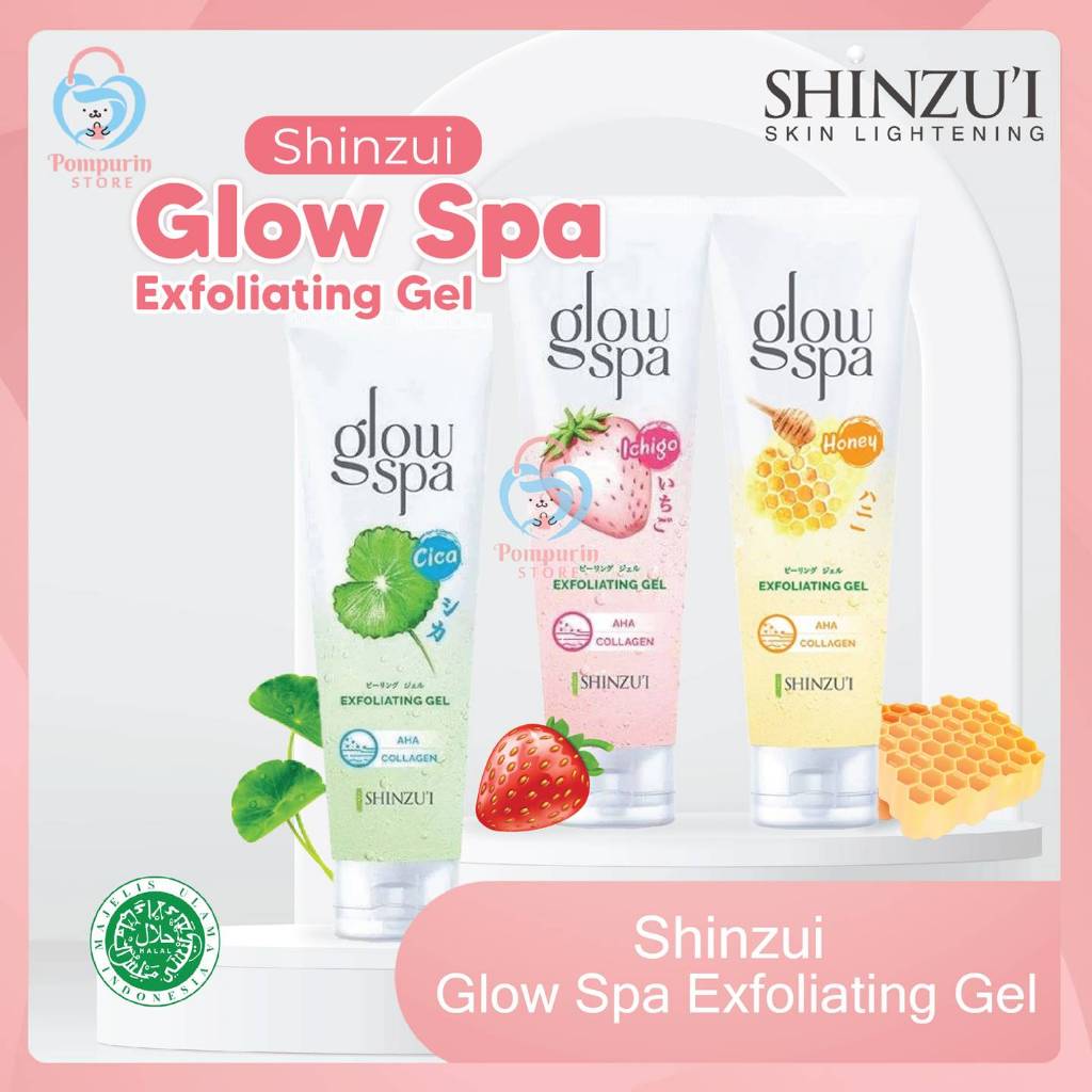 Jual Shinzui Glow Spa Exfoliating Gel AHA Collagen 130ml Body Spa