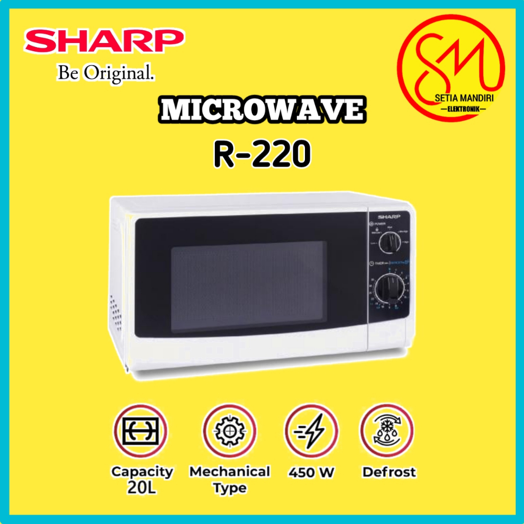 Jual SHARP Microwave Oven Low Watt 20 Liter R 220MA WH 23 Liter R