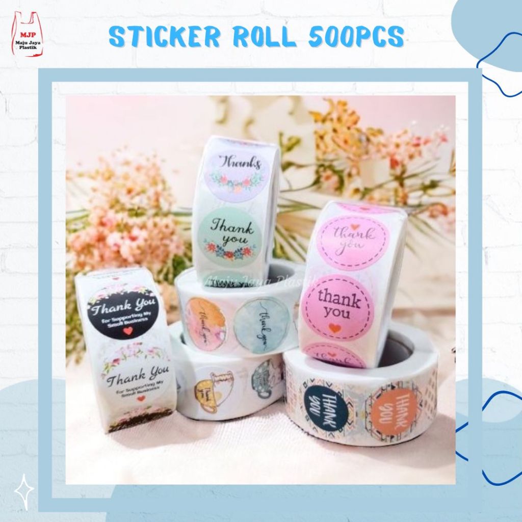 Jual Sticker Roll Murah Isi Pcs Label Ucapan Terima Kasih Selamat