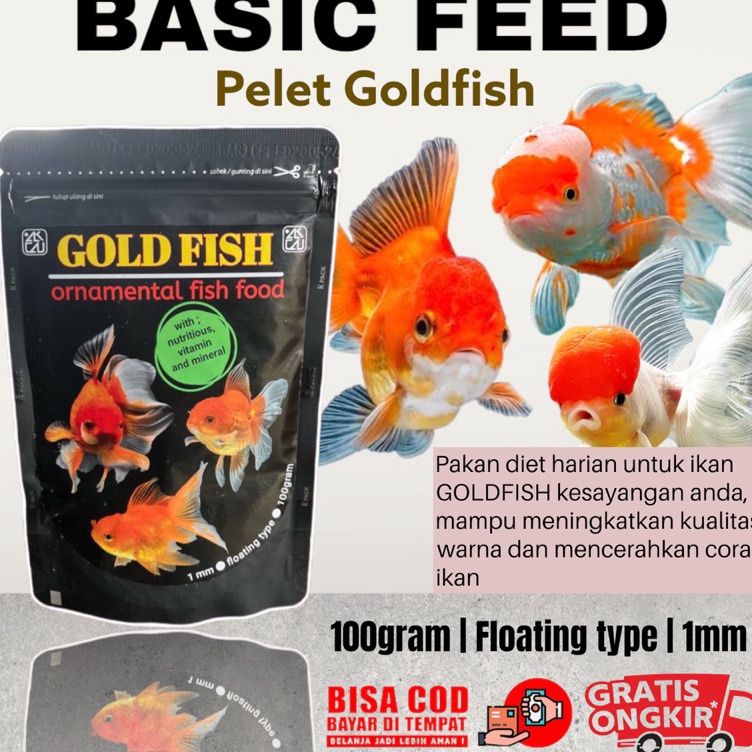 Jual Paket Ekonomis Goldfish Basic Feed Pelet Ikan Hias Makanan Ikan