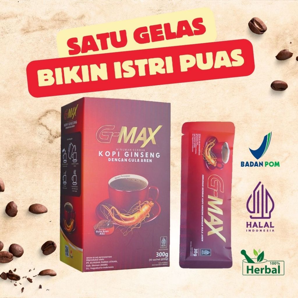 Jual KOPI G MAX Minuman Penambah Stamina Pria Dewasa Kuat Tahan Lama