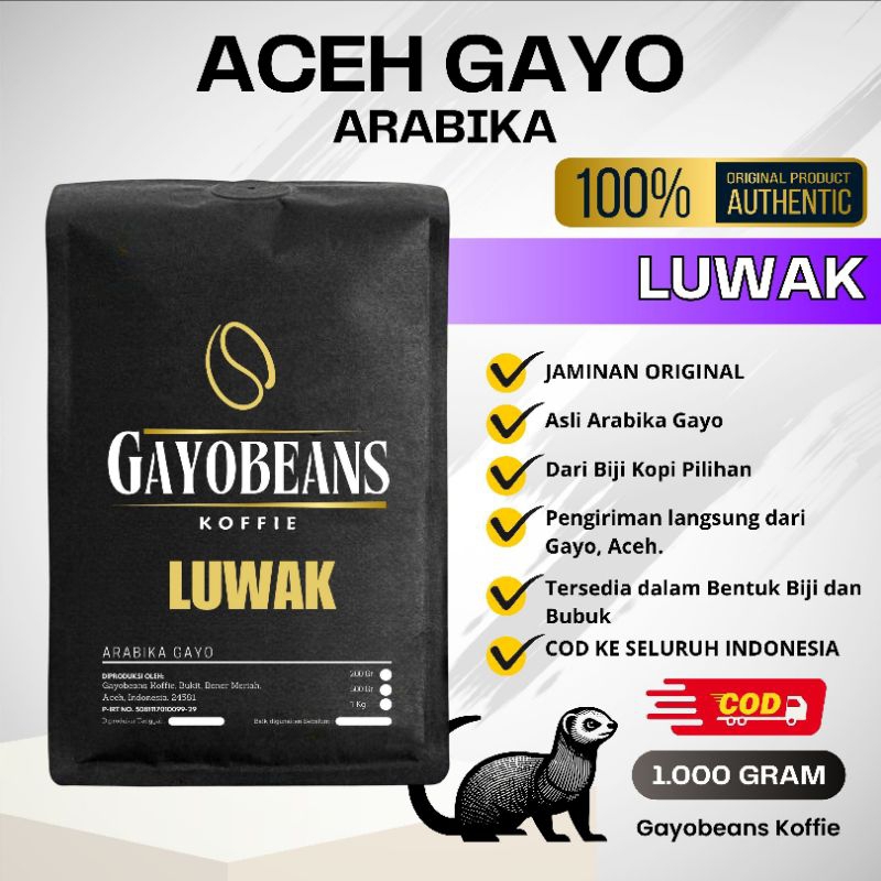 Jual Harga Grosir Kopi Gayo Luwak Liar Original Arabika Gayo Aceh