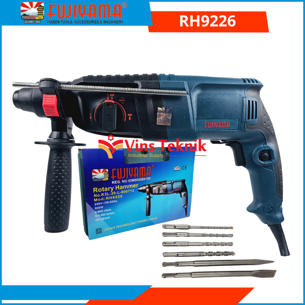 Jual Mesin Bor Beton RH9226 FUJIYAMA Hammer Drill RH 9226 Shopee