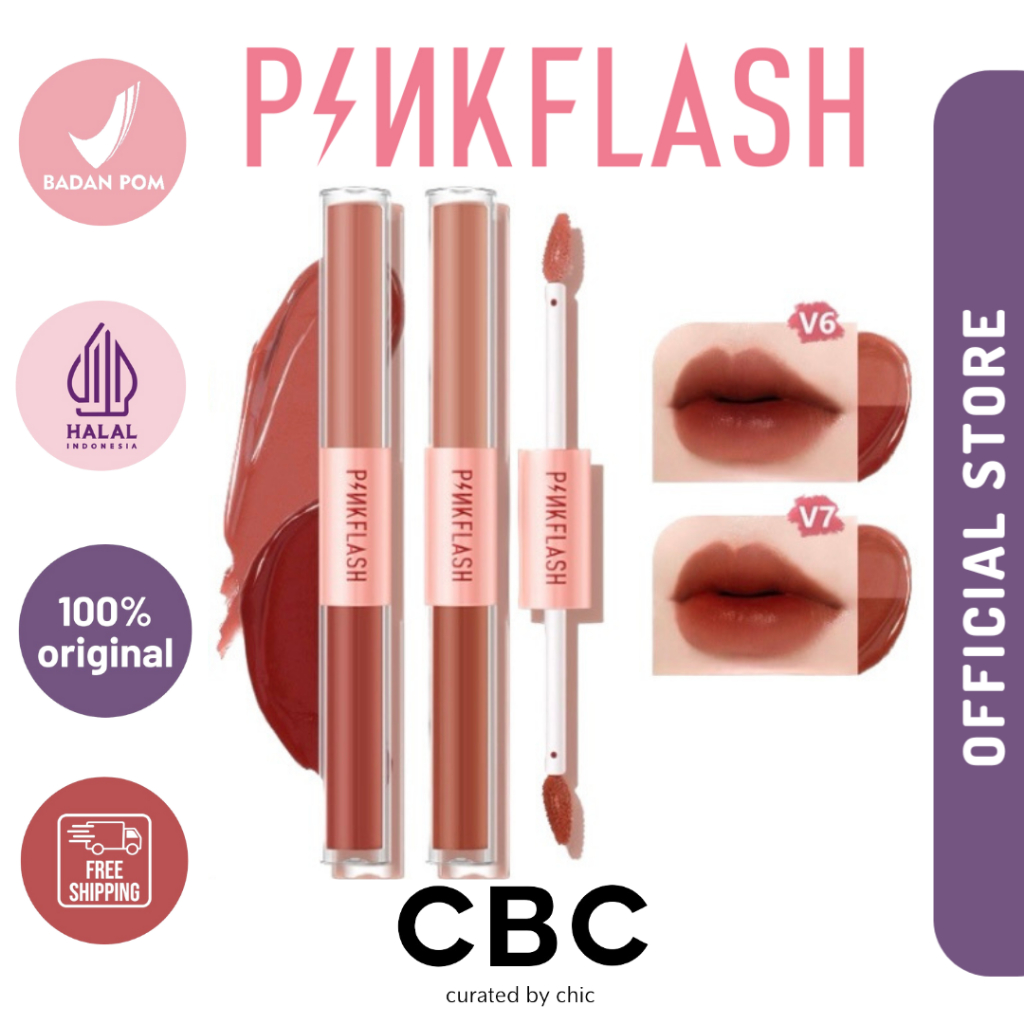 Jual PINKFLASH DoubleSense Lipstick 2 IN 1 Dual Ended Lipstick Liquid