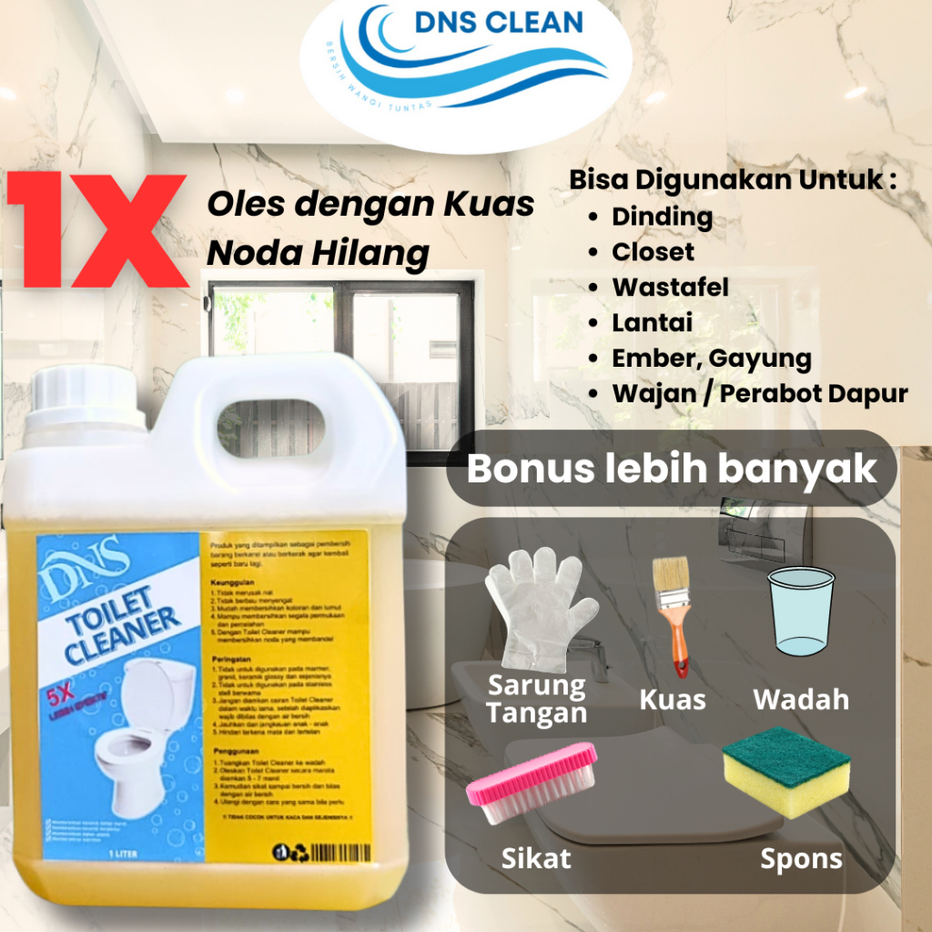 Jual Dns Toilet Cleaner Liter Pembersih Kerak Noda Kamar Mandi Ampuh