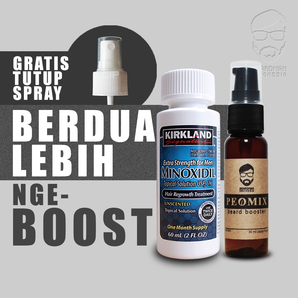 Jual Kirkland Minoxidil Dan Peomix Beard Booster Penumbuh Brewok