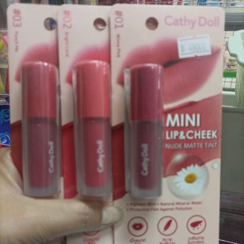 Jual Cathy Doll Mini Lip Cheek Nude Matte Tint Shopee Indonesia