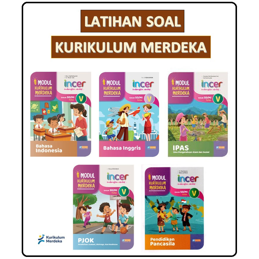 Jual Buku Modul Latihan Soal INCER PJOK SD MI Kelas 5 Kur Merdeka JP