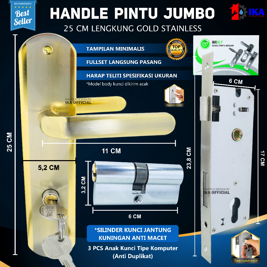 Jual Handle Pintu Besar Kunci Pintu Besar Komplit Kunci Pintu Rumah