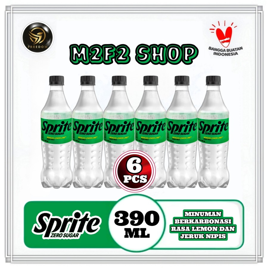 Jual Sprite Zero Sugar Minuman Bersoda Botol Pet 390 Ml Kemasan 6