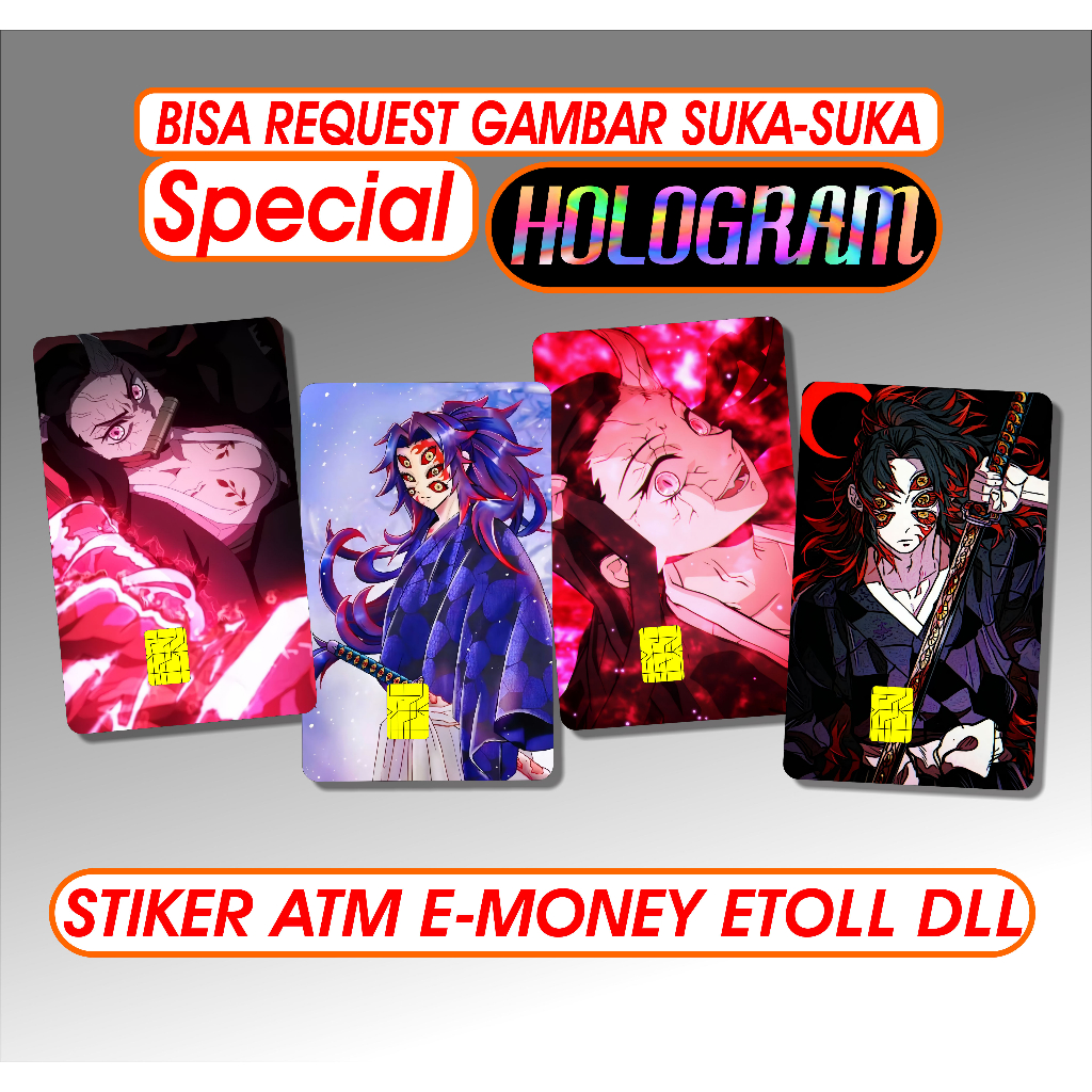 Jual Demon Slayer Skin Card Stiker Atm Etoll Emoney Bisa Custom Special