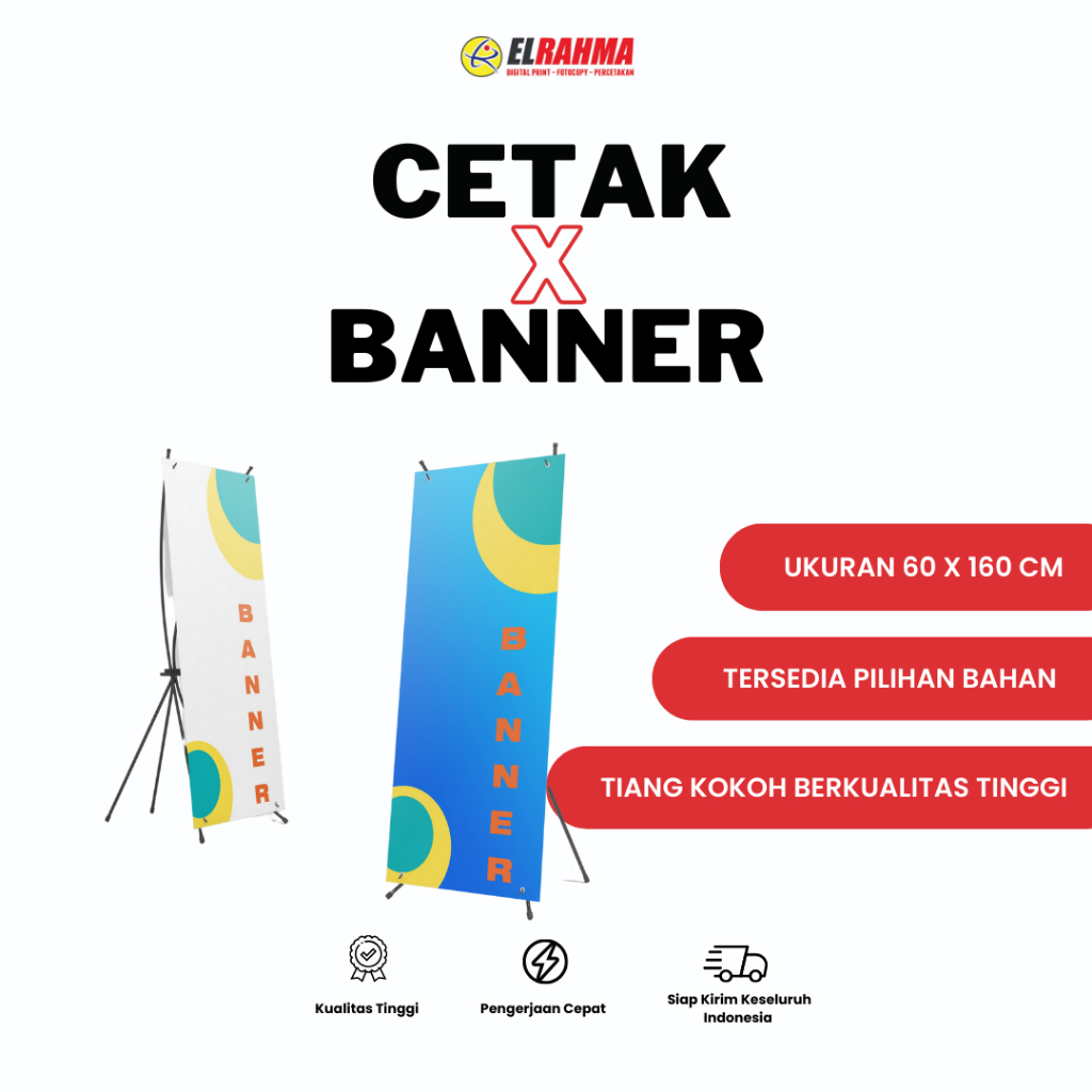 Jual CETAK X BANNER Y BANNER 60 X 160 CM BANNER DISPLAY STAND