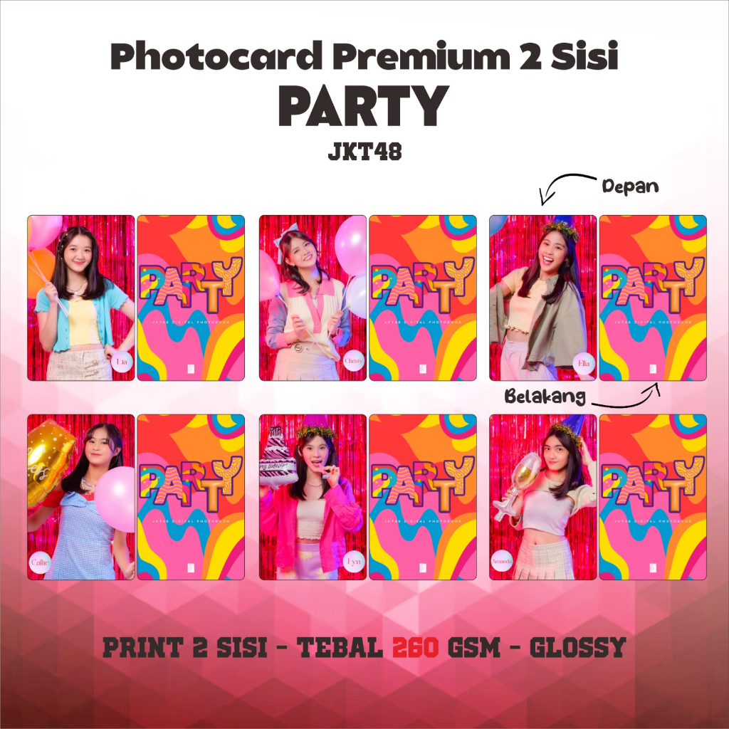 Jual 10pcs Photocard JKT48 Party Edition 2023 Unofficial Photo Card