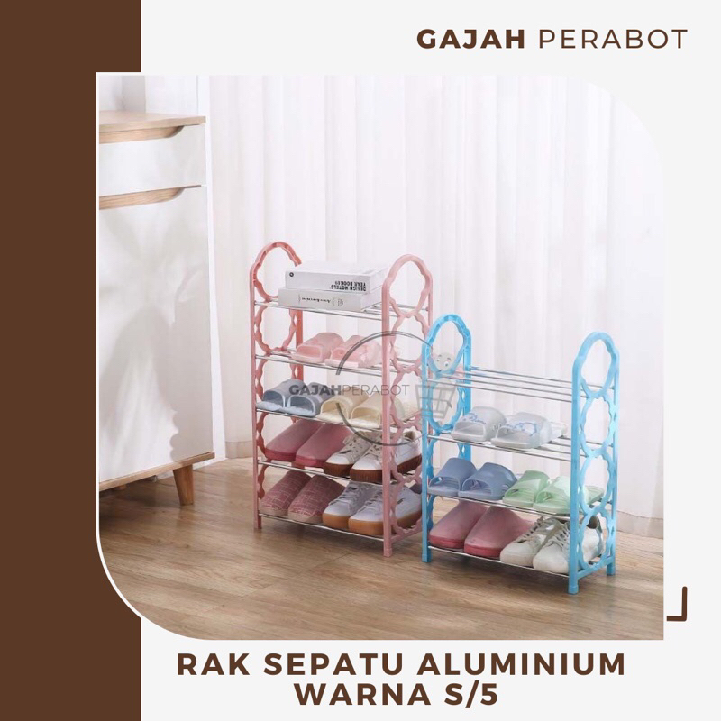 Jual Rak Sepatu Sandal Warna Rak Sepatu Portable 5 Susun Rak Susun