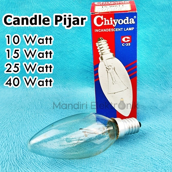 Jual Lampu Pijar Candle Chiyoda E W W W W Clear Lampu Pijar