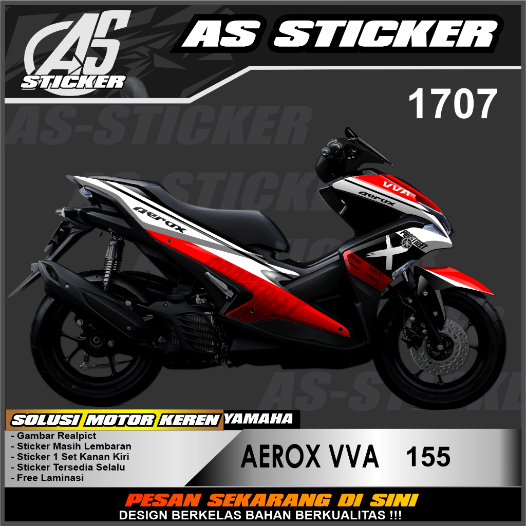 Jual 1707a Decal Sticker Aerox 155 VVA Fullbody Desain Prostreet Grafis