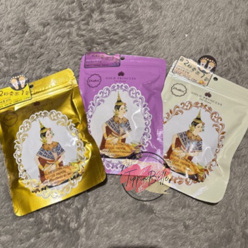 Jual Dusitra Gold Princess Royal Foot Patch Detox Ori Thailand Shopee