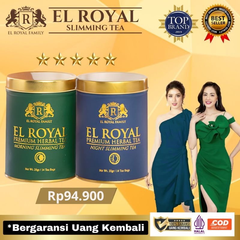 Jual El Royal Premium Tea Teh Pelangsing Siang Malam Paket