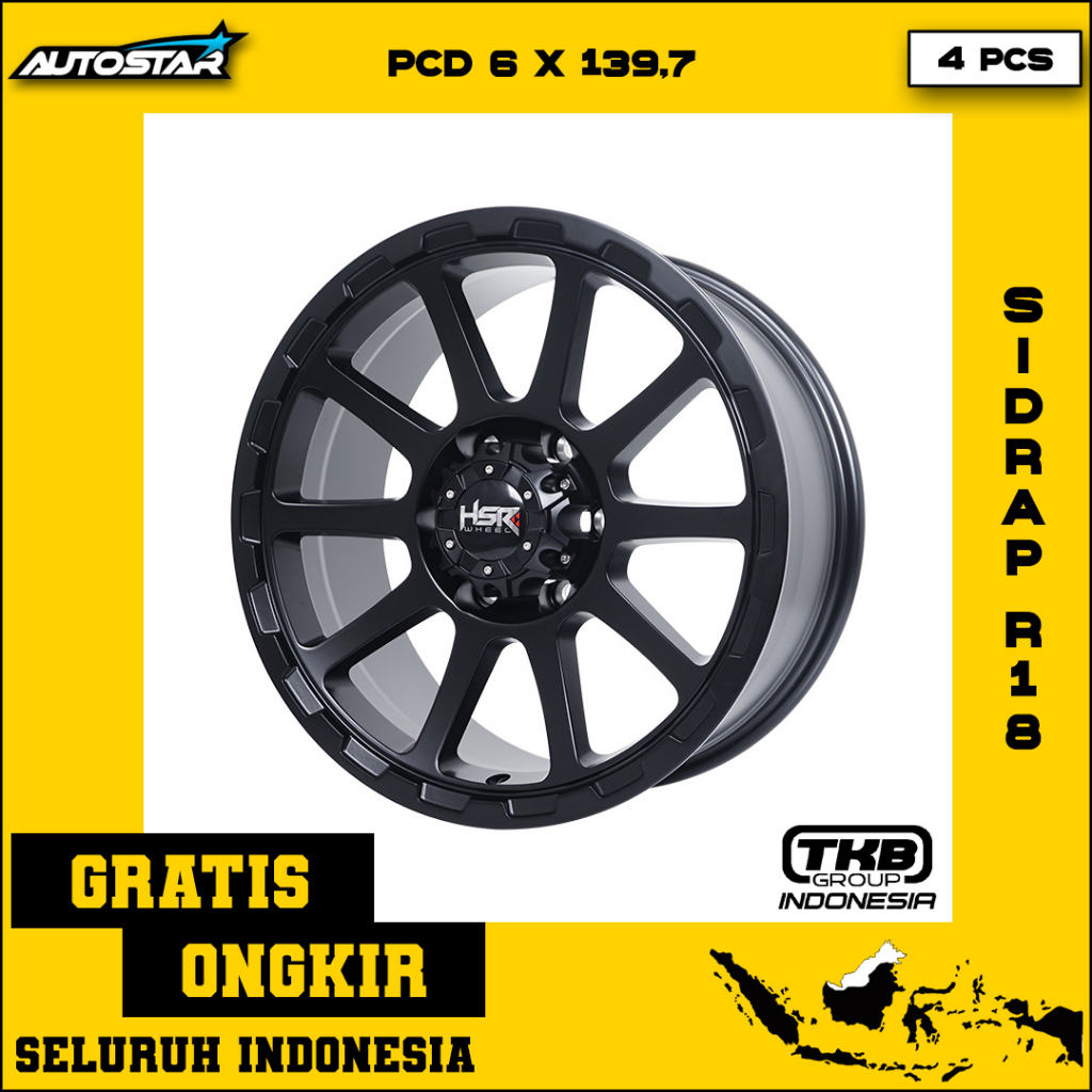 Jual Velg Mobil Semi Offroad Model Terbaru HSR Sidrap Ring 18 Untuk