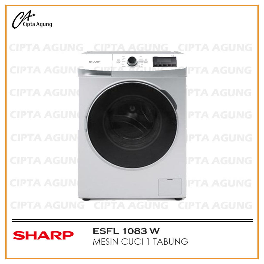 Jual Mesin Cuci Front Loading SHARP ESFL 1083W Eco Logic System 8 5 KG