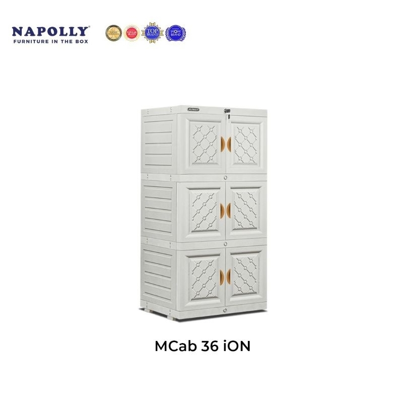 Jual Lemari Mini Cabinet Putih Susun 3 Mcab 36 Ion NAPOLLY Shopee