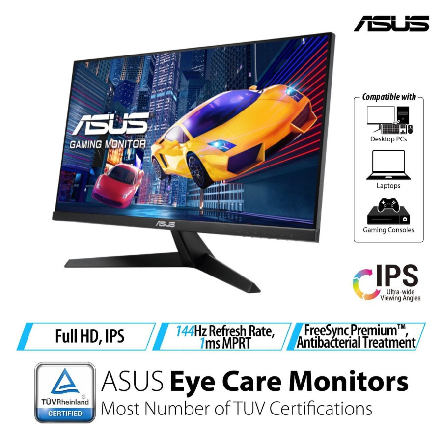 Jual Monitor LED ASUS VY279HGE 27inch IPS 144hz 1ms FREESYNC FHD 1080p