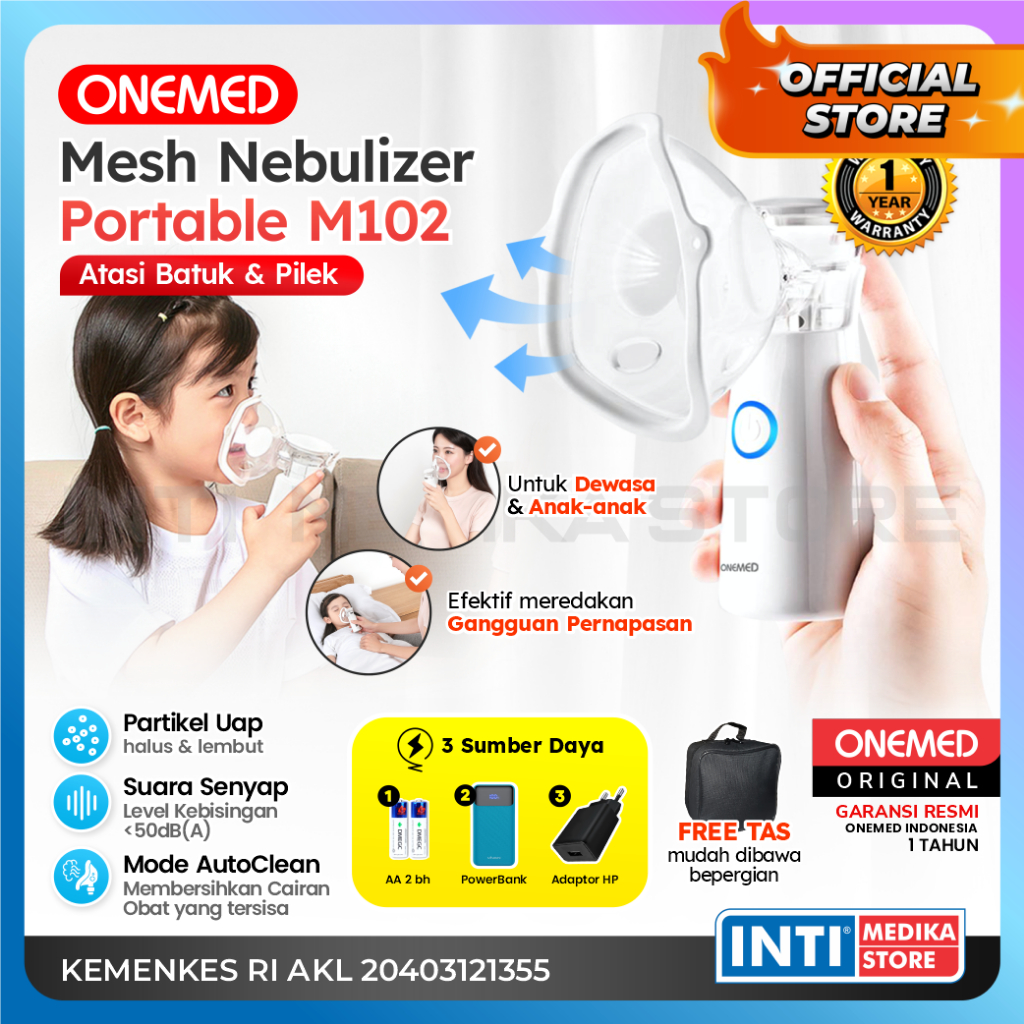 Jual Onemed Nebulizer Portable M Mesh Nebulizer Alat Terapi