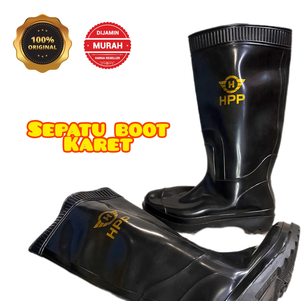 Jual Sepatu Boot Karet Pria Wanita Panjang Safety Boots Proyek