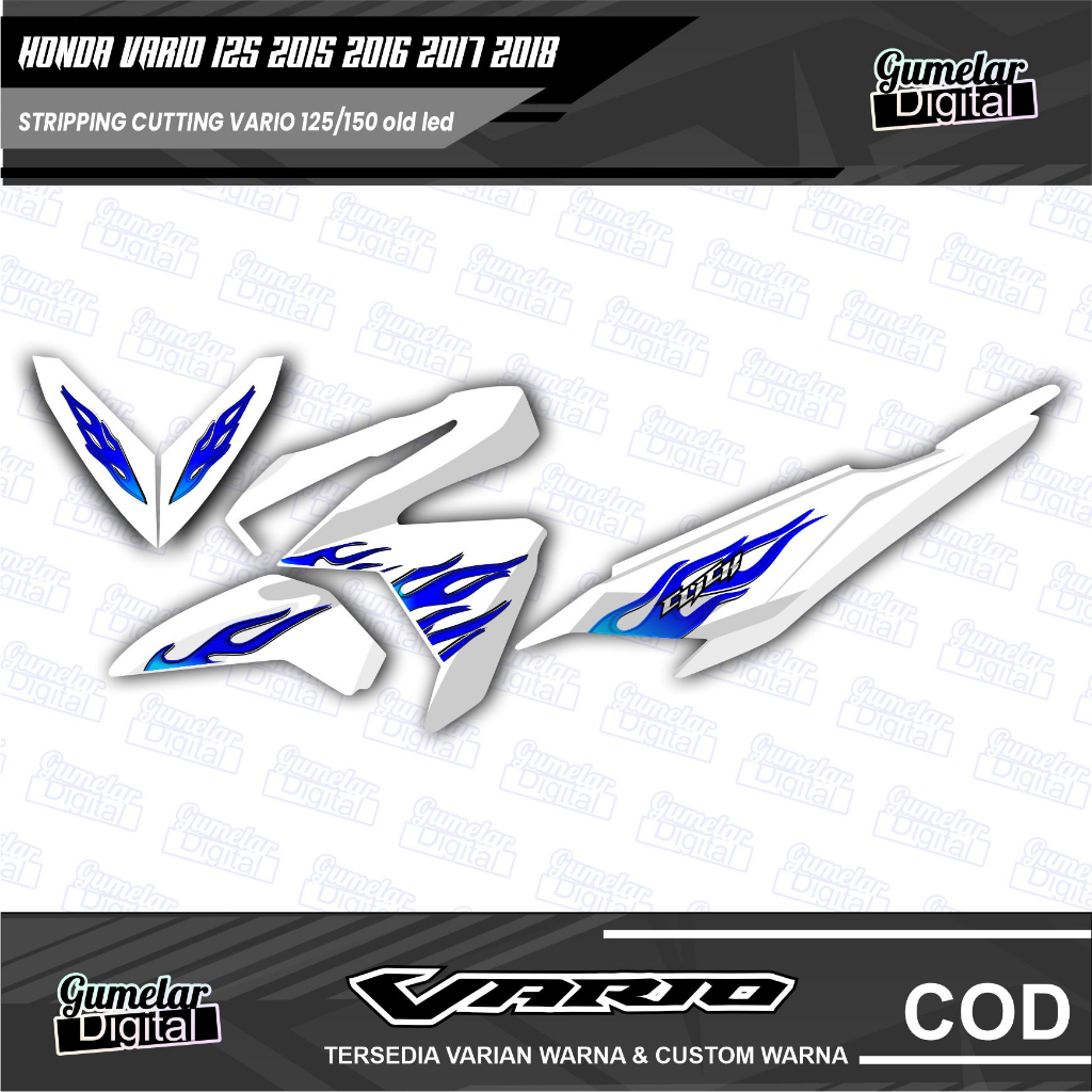 Jual Stripping Simpel Honda Vario Led Old Api Hot Wheels Biru