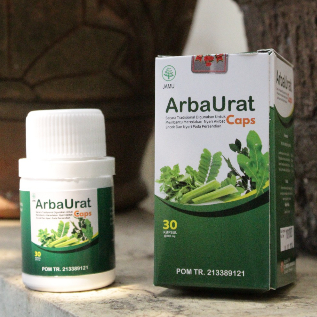 Jual ArbaUrat Herbal Gold 3 Caps Obat Herbal Asam Urat Pereda