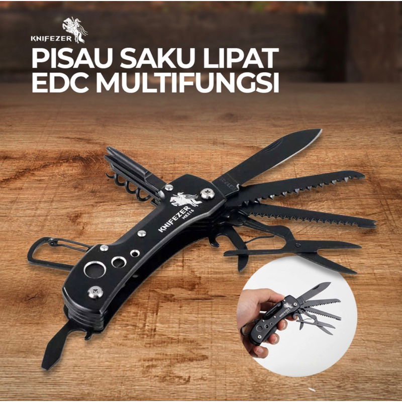 Jual Knifezer MKE16 Pisau Lipat EDC Multifungsi Pisau Saku Army EDC