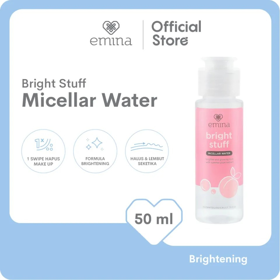 Jual Emina Bright Stuff Micellar Water 50 Ml KECIL Shopee Indonesia