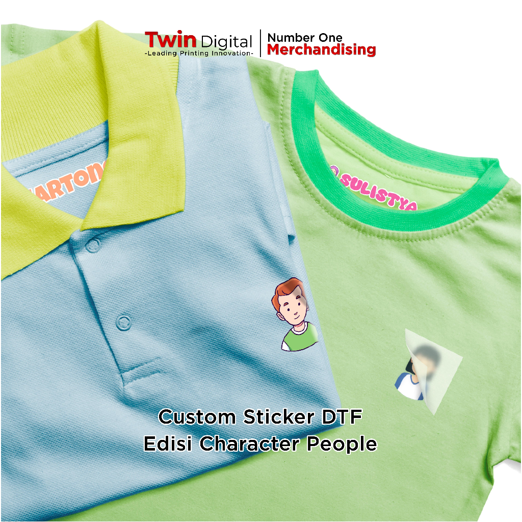 Jual Twindigital Custom Sticker DTF Edisi Character People Sablon