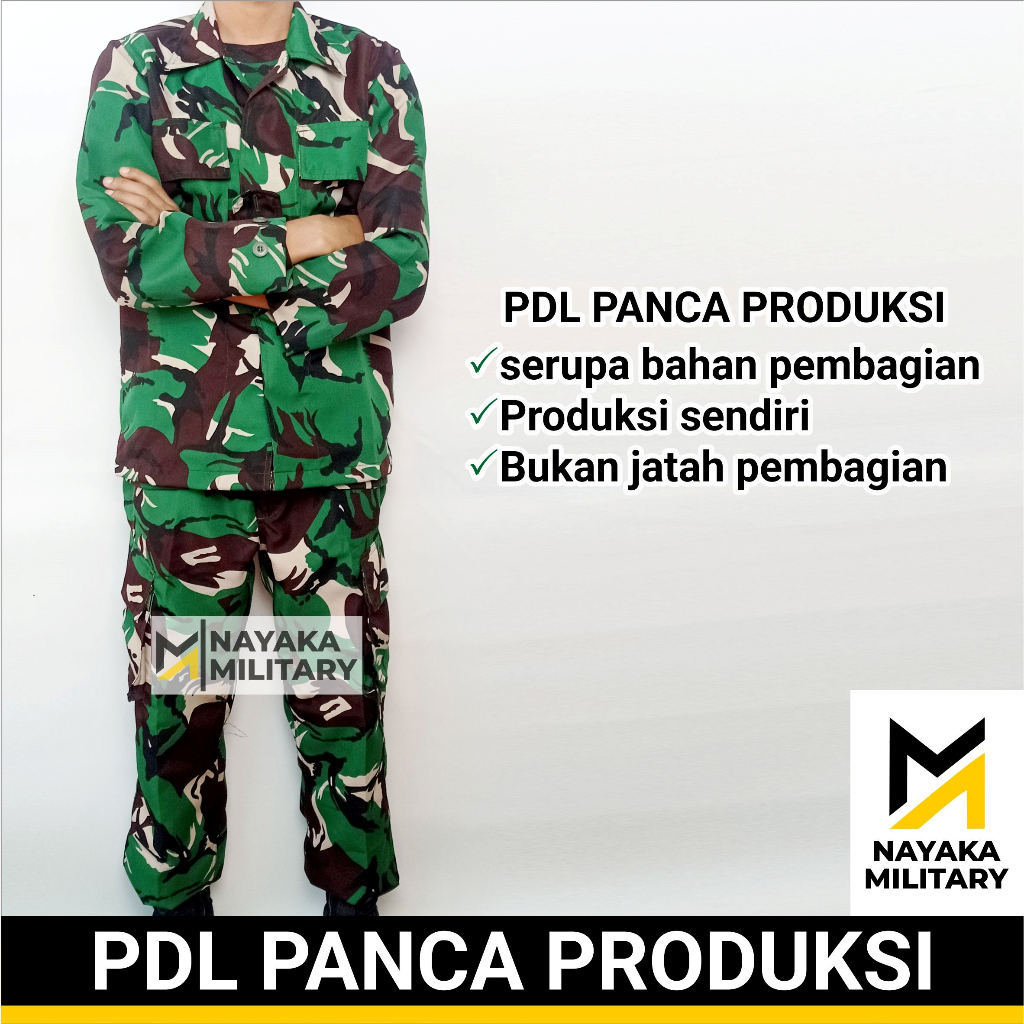 Jual Seragam PDL Panca Prima Produksi Setelan Baju Loreng TNI Tentara