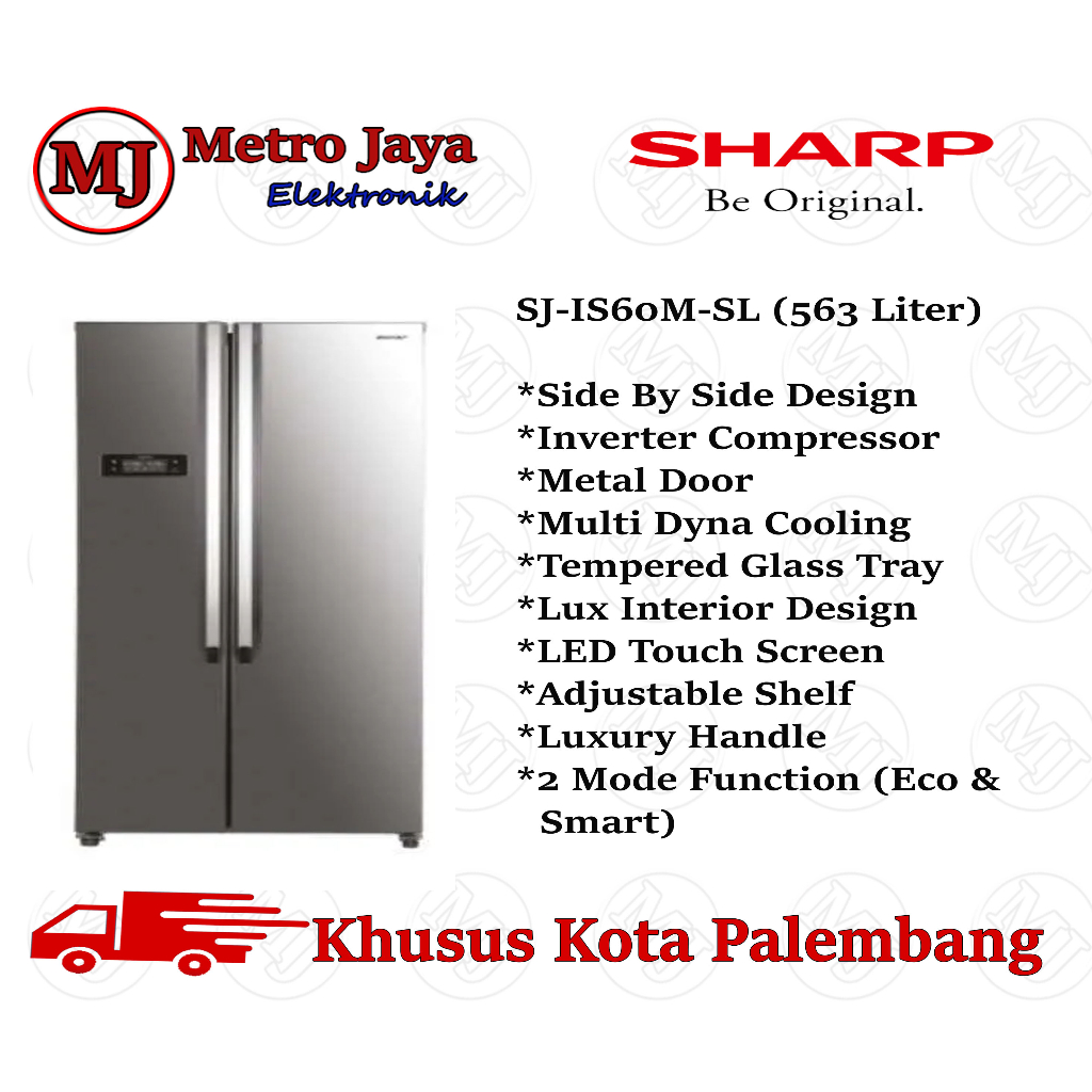 Jual Kulkas Side By Side Sharp SJ IS 60 Msl 2 Pintu Garansi Resmi