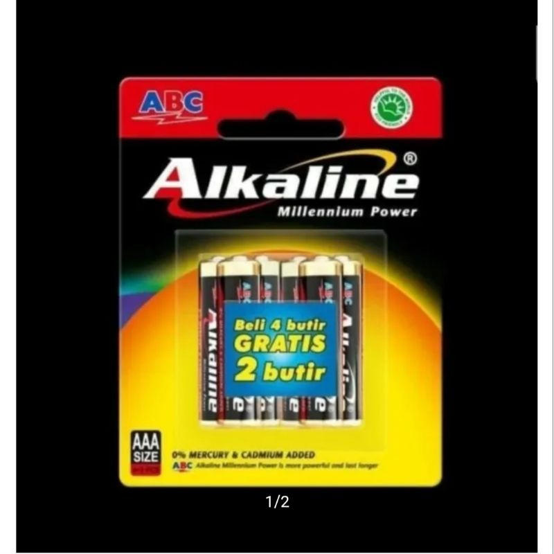 Jual BATERAI ABC ALKALINE AAA ISI 6 PCS ORIGINAL 100 Shopee Indonesia