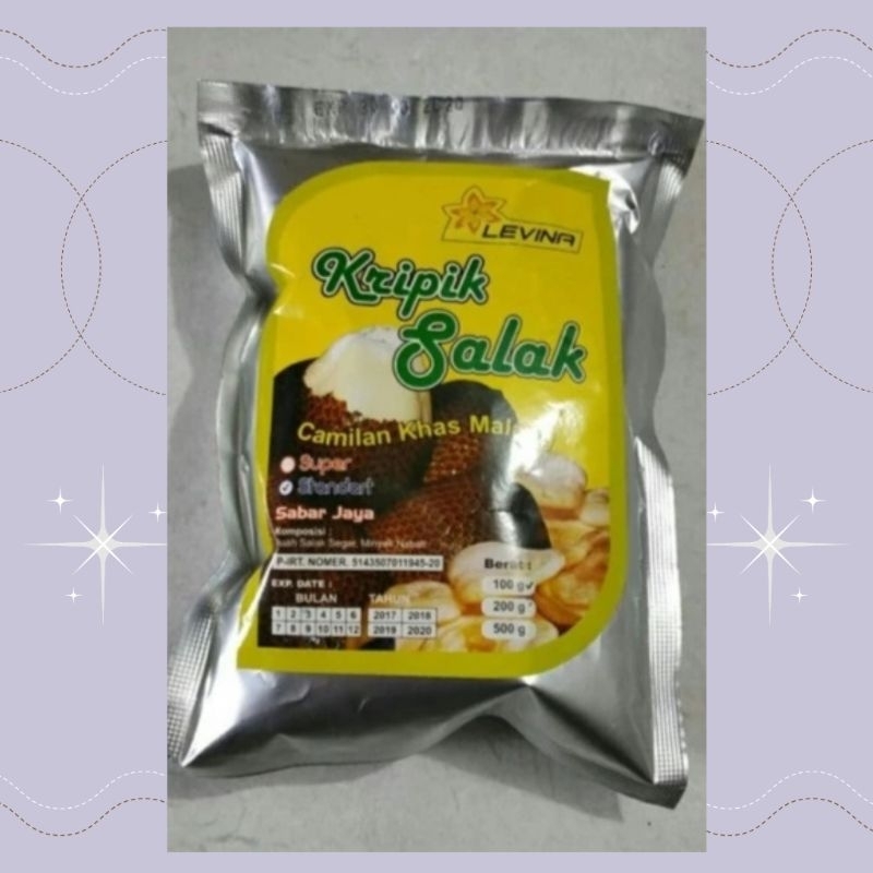 Jual Snack Keripik Buah Salak Standar Snakefruit Fruits Chips Levina