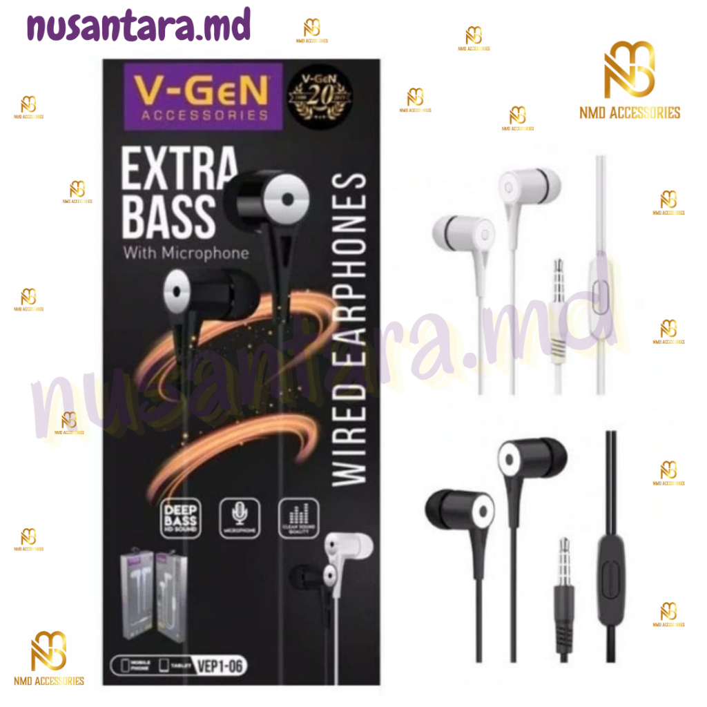 Jual Earphone V Gen Headset Extra Bass Vep Handsfree Original Vgen