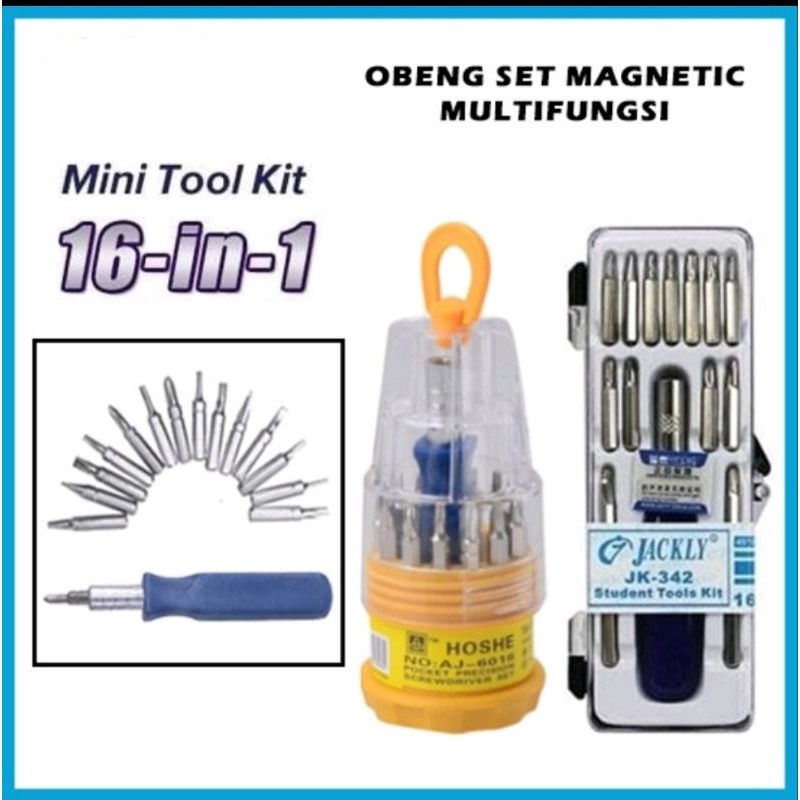 Jual Obeng Set Multifungsi Obeng Serbaguna 16 In 1 Perkakas Tukang