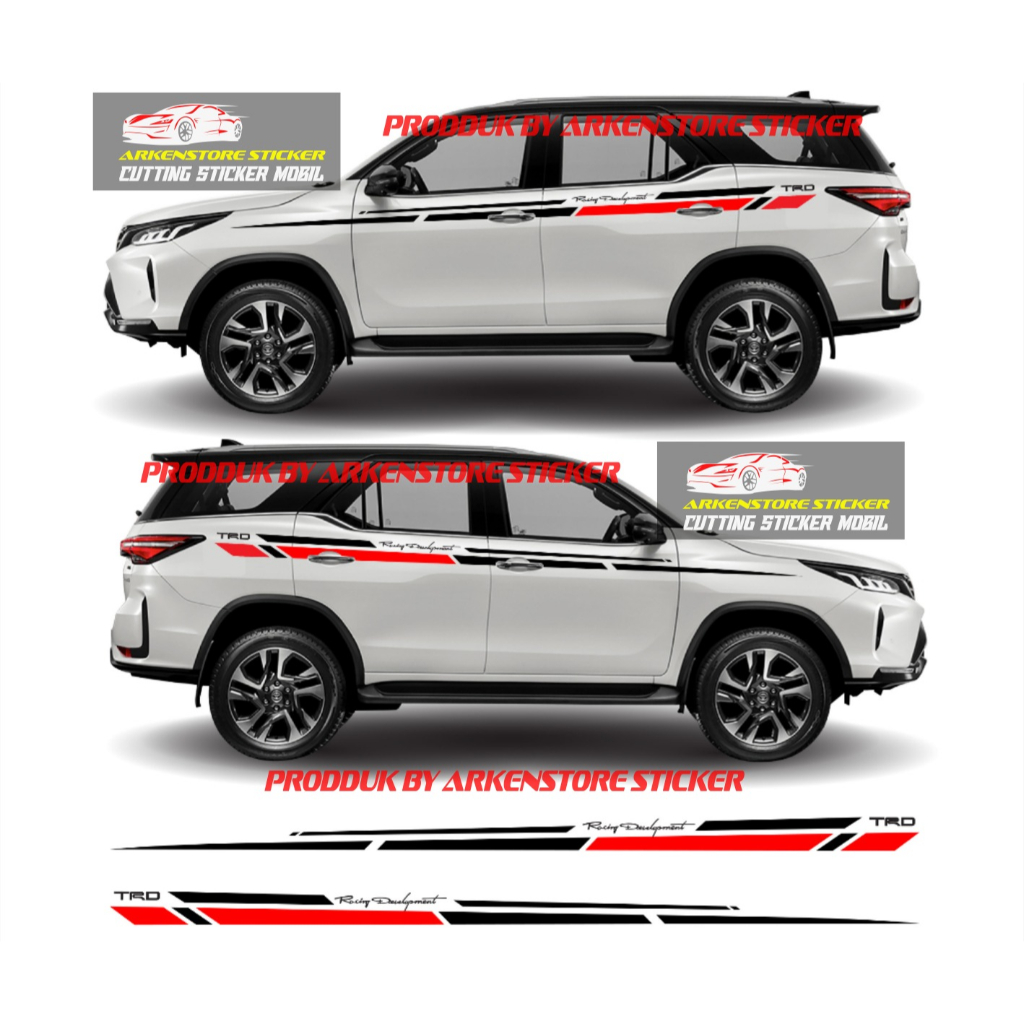 Jual Sticker List Body Samping Mobil Toyota Fortuner Cutting Sticker