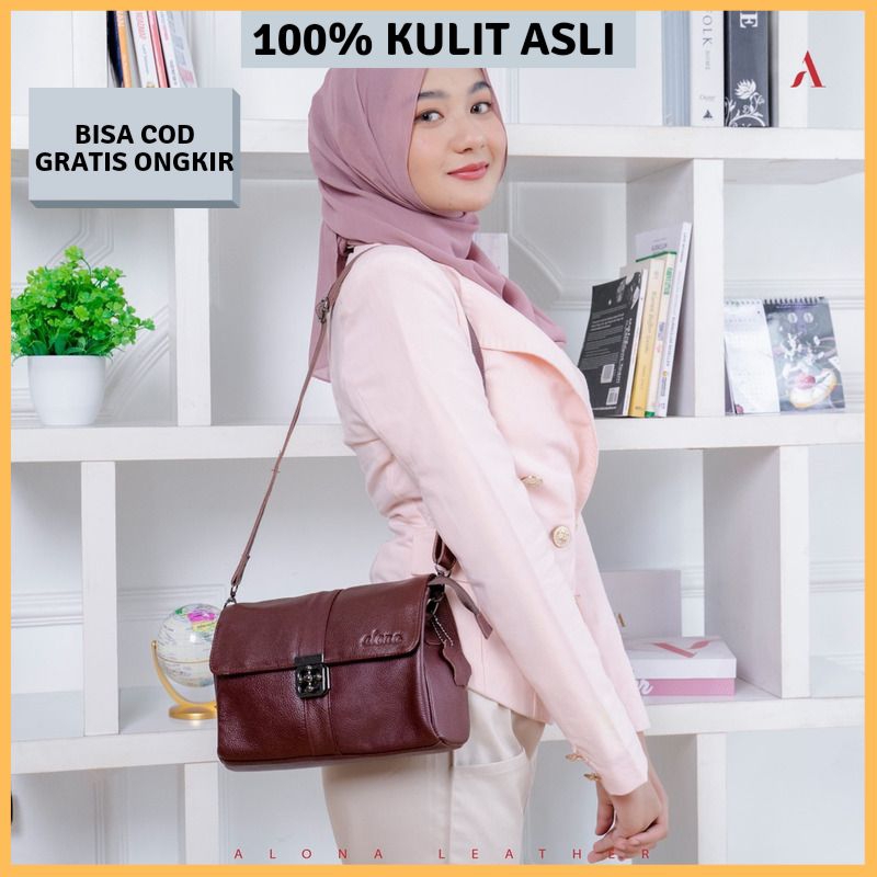 Jual Alona Leather Tas Selempang Wanita Belezza Sling Bag Bahan Kulit