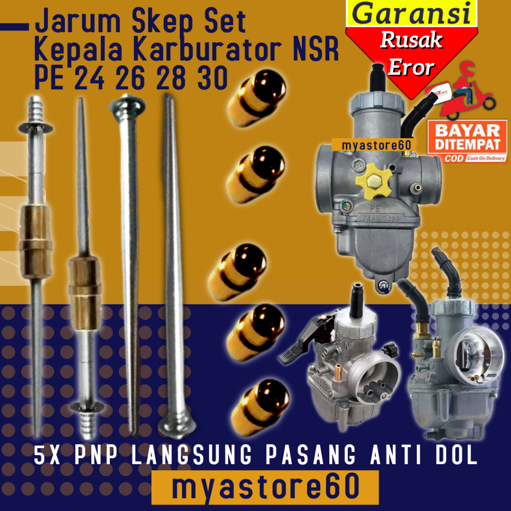 Jual Jarum Skep Set Kepala Karburator Karbu NSR PE 24 26 28 30 Sekep