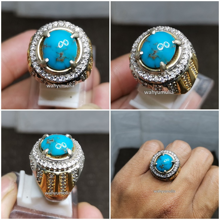 Jual Batu Akik Pirus Persia Biru Fancy Original Kode Shopee