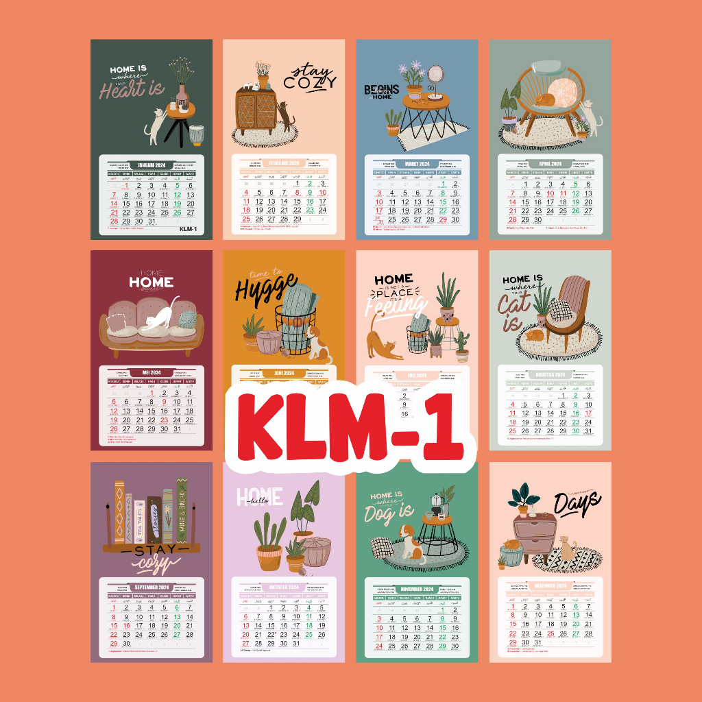 Jual Kalender Meja Mini Aesthetic Kalender 2024 Aesthetic Desk