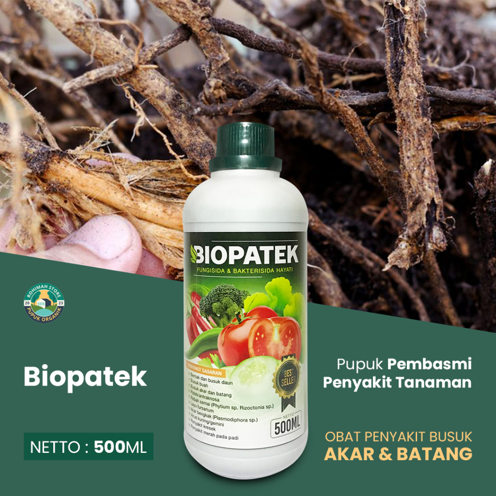 Jual 100 AMPUH BIOPATEK 500ML OBAT SEMPROT ORGANIK BUSUK AKAR BATANG