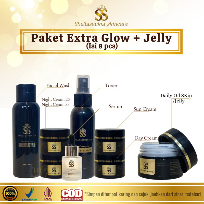 Jual Paket Extra Glowing Shellasaukia Skincare Ssskin Shopee Indonesia