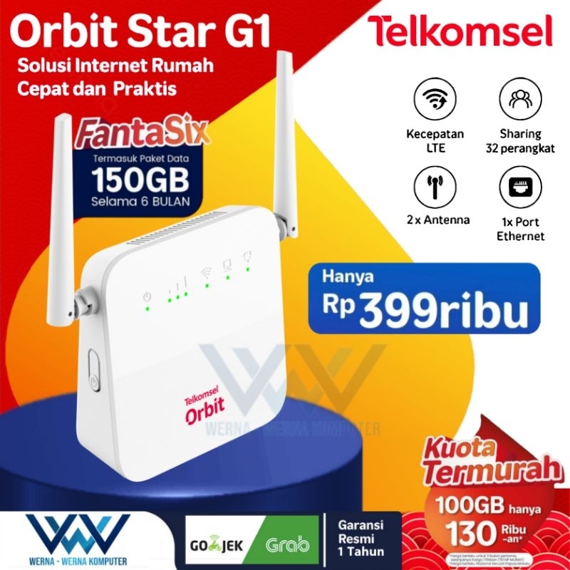 Jual Telkomsel Orbit Star G1 Modem WiFi 4G LTE High Speed Bonus Data