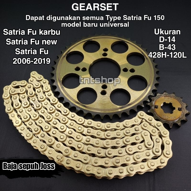 Jual Gear Gir Paket Gold Emas Satria Fu 150 Karbu Dan New Facelift 2014