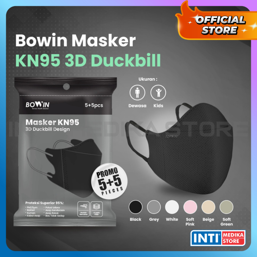 Jual Bowin Masker Earloop Duckbill Ply D Medis Surgical Mask