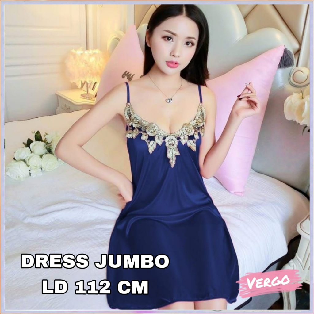 Jual Vergo Baju Tidur PY 130 Jumbo Renda Bordir Sexy Lingerie Wanita